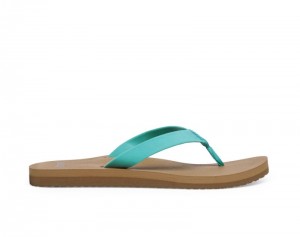 Sanuk Ashland ST Vegan Women Flip Flops Turquoise,Sanuk Philippines | PZ63-9743B3