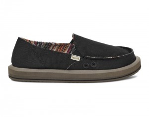 Sanuk Donna ST Hemp Women Slip On Black,Sanuk Philippines | EB42-7212H4