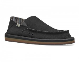Sanuk Donny Hemp Men Loafers Black,Sanuk Philippines | CC97-4017R5