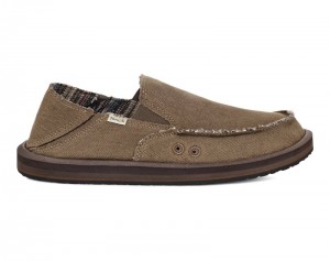 Sanuk Donny Hemp Men Loafers Brown,Sanuk Philippines | XU19-7929U0