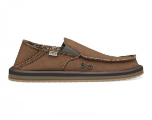 Sanuk Donny Hemp Men Loafers Dark Brown,Sanuk Philippines | VP42-2452T3