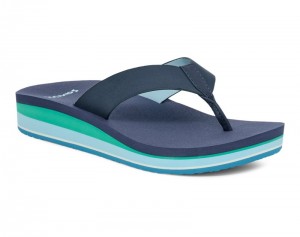 Sanuk Highland ST Women Heeled Flip Flops Navy,Sanuk Philippines | EK91-3171J0