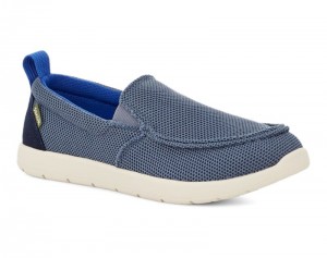 Sanuk Lil Sidewalk Surfer Lite Mesh Kids' Loafers Blue,Sanuk Philippines | KF46-0856O7