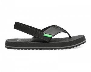 Sanuk Root Beer Cozy Kids' Flip Flops Black,Sanuk Philippines | RA56-0116E7