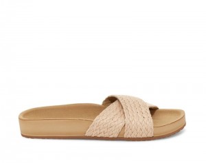 Sanuk She Cruzy Jute Vegan Slide Women Sandals Khaki,Sanuk Philippines | PB59-5279V8