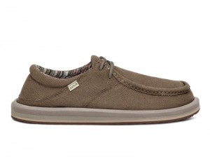 Sanuk Single Fin Men Loafers Brown,Sanuk Philippines | OF40-6240U2
