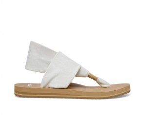 Sanuk Sling ST Vegan Women Yoga Slings White / Brown,Sanuk Philippines | LM35-6245D9