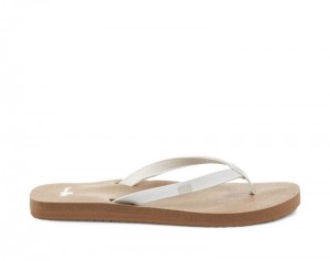 Sanuk Yoga Joy Women Sandals White / Brown,Sanuk Philippines | NS11-2051C3