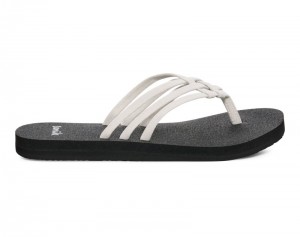 Sanuk Yoga Sandy II Sparkle Women Flip Flops White,Sanuk Philippines | TE77-6727G9
