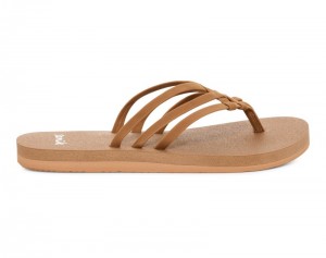Sanuk Yoga Sandy II Women Flip Flops Brown,Sanuk Philippines | JN25-1145Z3