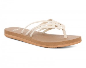 Sanuk Yoga Sandy II Women Flip Flops White,Sanuk Philippines | CV25-4875P6