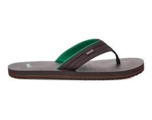 Sanuk Ziggy ST Kids' Flip Flops Brown,Sanuk Philippines | HG68-5598Q6